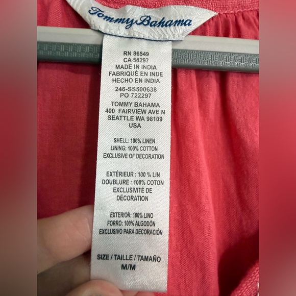 Tommy Bahama Linen Gauze Tunic Swim Cover-up Dress - Picture 10 of 14